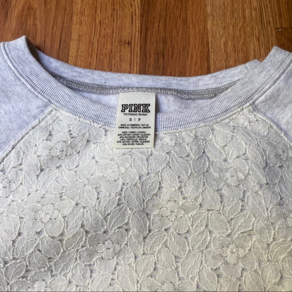 VS PINK Lace Crewneck - Picture 2 of 3
